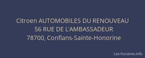 Citroen AUTOMOBILES DU RENOUVEAU