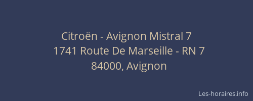 Citroën - Avignon Mistral 7