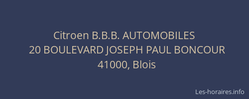 Citroen B.B.B. AUTOMOBILES