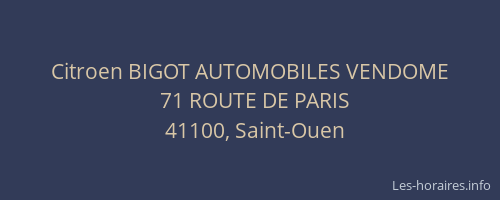 Citroen BIGOT AUTOMOBILES VENDOME