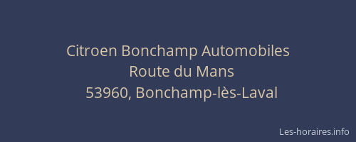 Citroen Bonchamp Automobiles