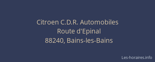 Citroen C.D.R. Automobiles