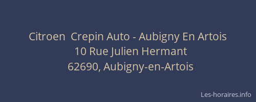 Citroen  Crepin Auto - Aubigny En Artois