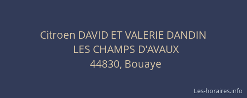 Citroen DAVID ET VALERIE DANDIN