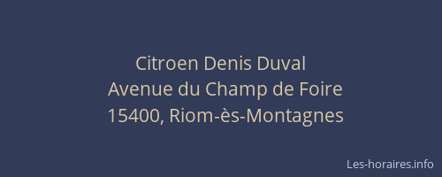 Citroen Denis Duval