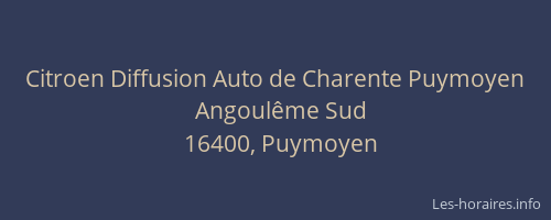 Citroen Diffusion Auto de Charente Puymoyen