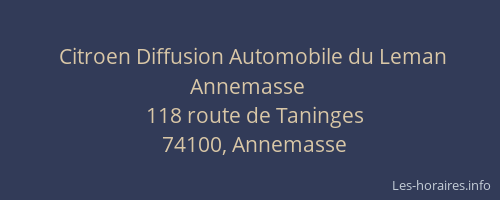 Citroen Diffusion Automobile du Leman Annemasse