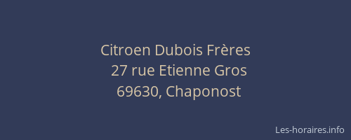 Citroen Dubois Frères