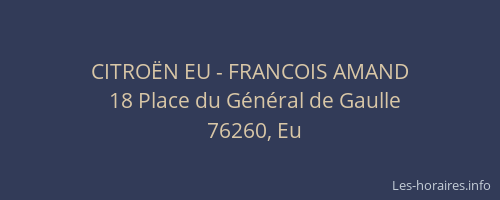 CITROËN EU - FRANCOIS AMAND