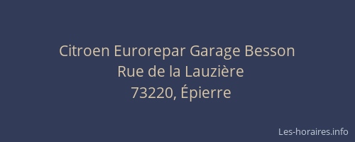 Citroen Eurorepar Garage Besson