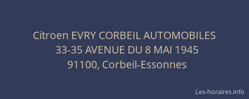 Citroen EVRY CORBEIL AUTOMOBILES