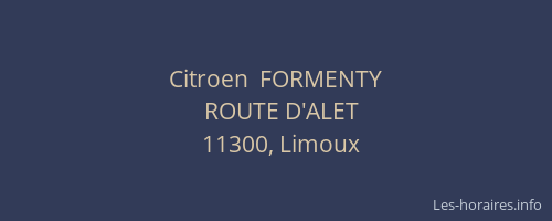 Citroen  FORMENTY