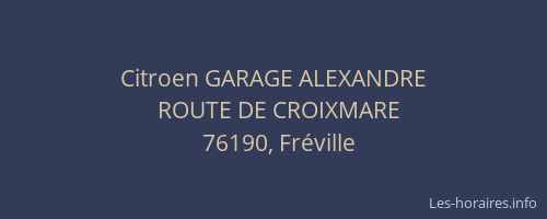 Citroen GARAGE ALEXANDRE