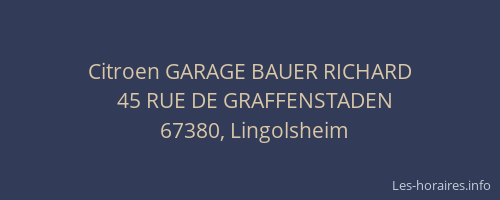 Citroen GARAGE BAUER RICHARD