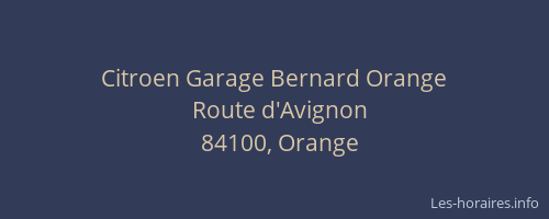 Citroen Garage Bernard Orange