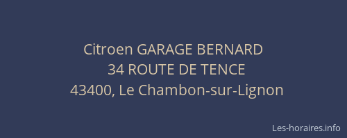 Citroen GARAGE BERNARD