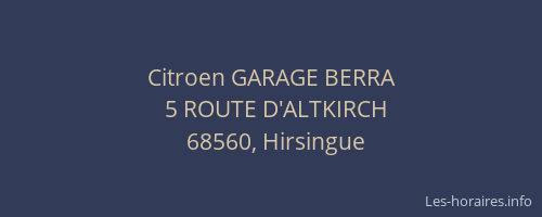Citroen GARAGE BERRA