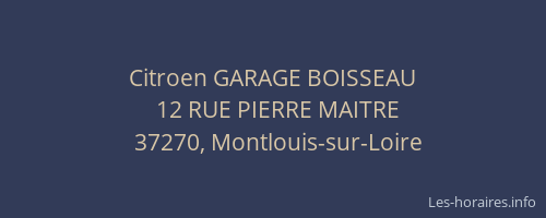 Citroen GARAGE BOISSEAU