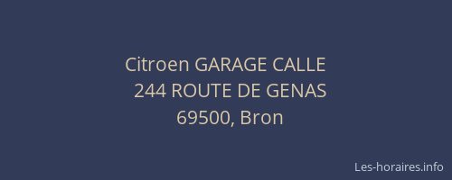Citroen GARAGE CALLE