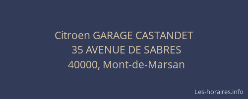 Citroen GARAGE CASTANDET