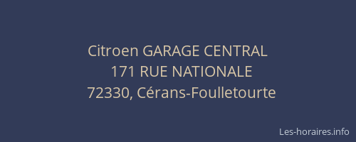 Citroen GARAGE CENTRAL