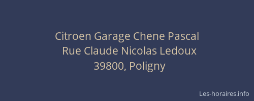 Citroen Garage Chene Pascal