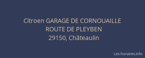 Citroen GARAGE DE CORNOUAILLE