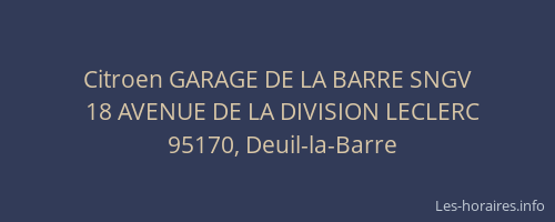 Citroen GARAGE DE LA BARRE SNGV