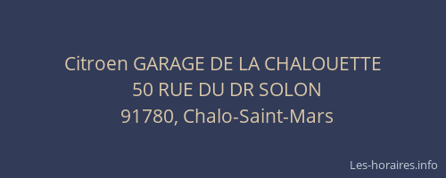 Citroen GARAGE DE LA CHALOUETTE