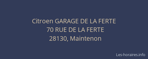 Citroen GARAGE DE LA FERTE
