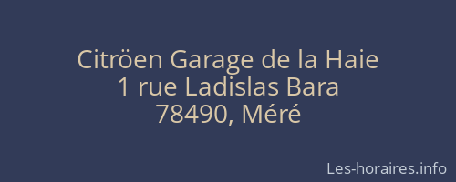Citröen Garage de la Haie