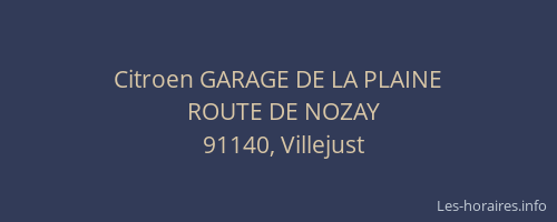 Citroen GARAGE DE LA PLAINE