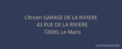Citroen GARAGE DE LA RIVIERE
