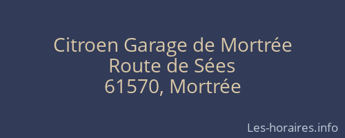 Citroen Garage de Mortrée