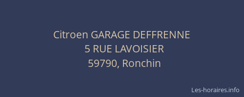 Citroen GARAGE DEFFRENNE