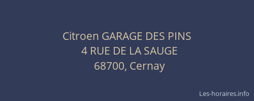 Citroen GARAGE DES PINS