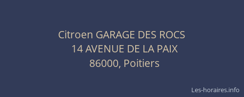 Citroen GARAGE DES ROCS