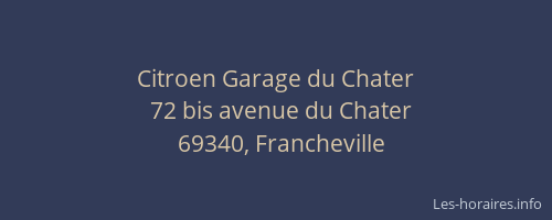 Citroen Garage du Chater