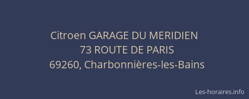 Citroen GARAGE DU MERIDIEN