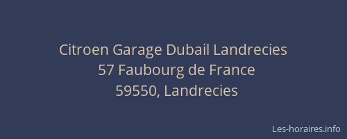 Citroen Garage Dubail Landrecies