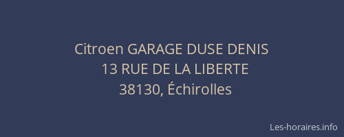 Citroen GARAGE DUSE DENIS