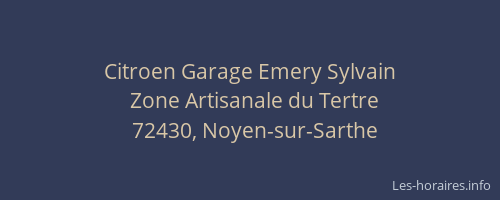 Citroen Garage Emery Sylvain