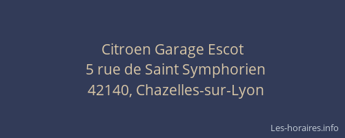 Citroen Garage Escot