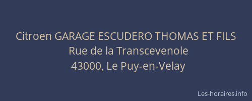 Citroen GARAGE ESCUDERO THOMAS ET FILS