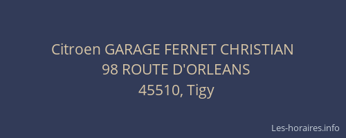 Citroen GARAGE FERNET CHRISTIAN