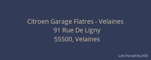 Citroen Garage Flatres - Velaines