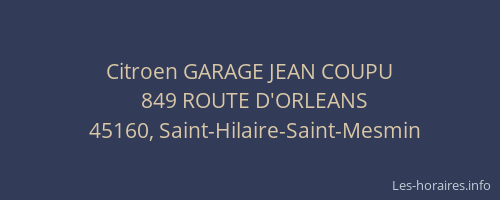 Citroen GARAGE JEAN COUPU