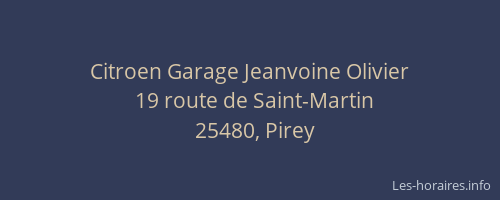 Citroen Garage Jeanvoine Olivier