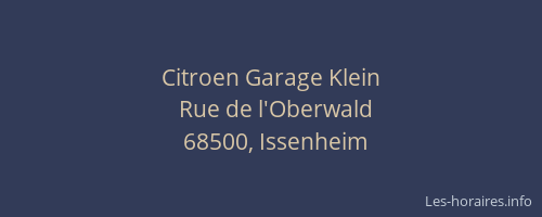 Citroen Garage Klein