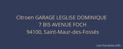 Citroen GARAGE LEGLISE DOMINIQUE